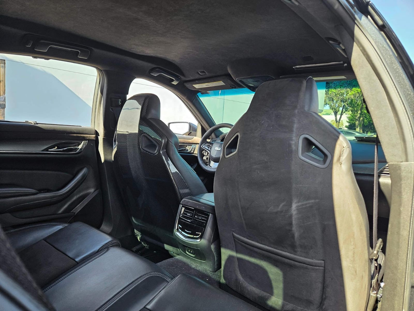 2016+ CADILLAC CTS-V3  | RECARO CARBON FIBER SEAT REAR PANEL COVER REPLACEMENT (DRIVER AND PASSENGER)